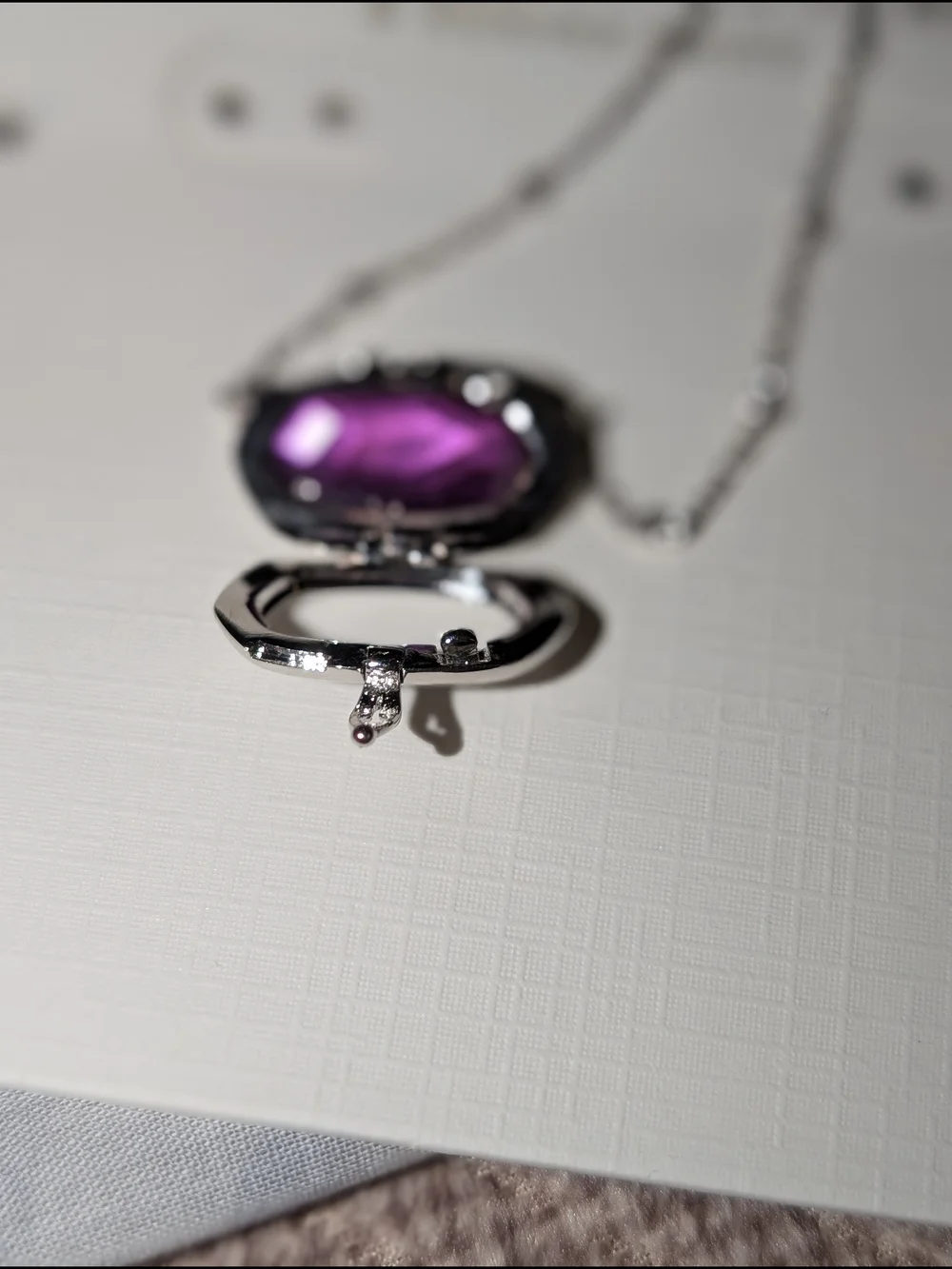 Kendra Scott Color Bar Silver Locket Necklace with Stones